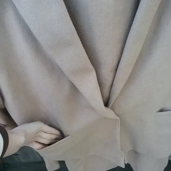 Vintage Wool Blend Tan/Camel Skirt Suit Light Academia Office